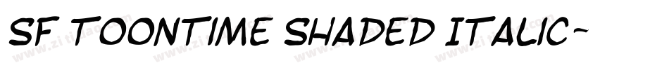 SF Toontime Shaded Italic字体转换